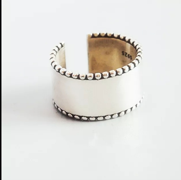 NEW Wide 925 Sterling Silver Adjustable Ring - Picture 4 of 8